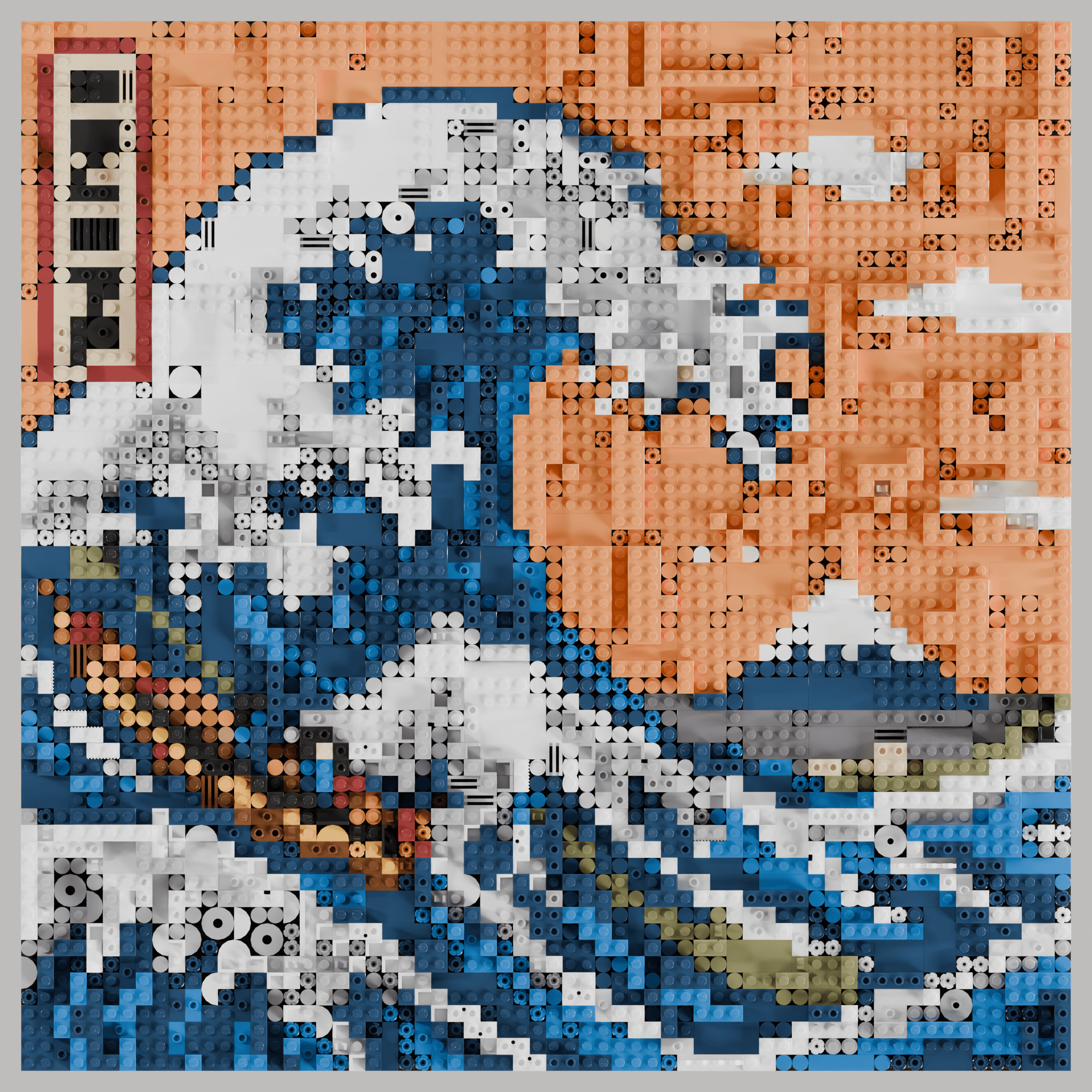 Hokusai's Great Wave off Kanagawa, Japanese woodblock print style