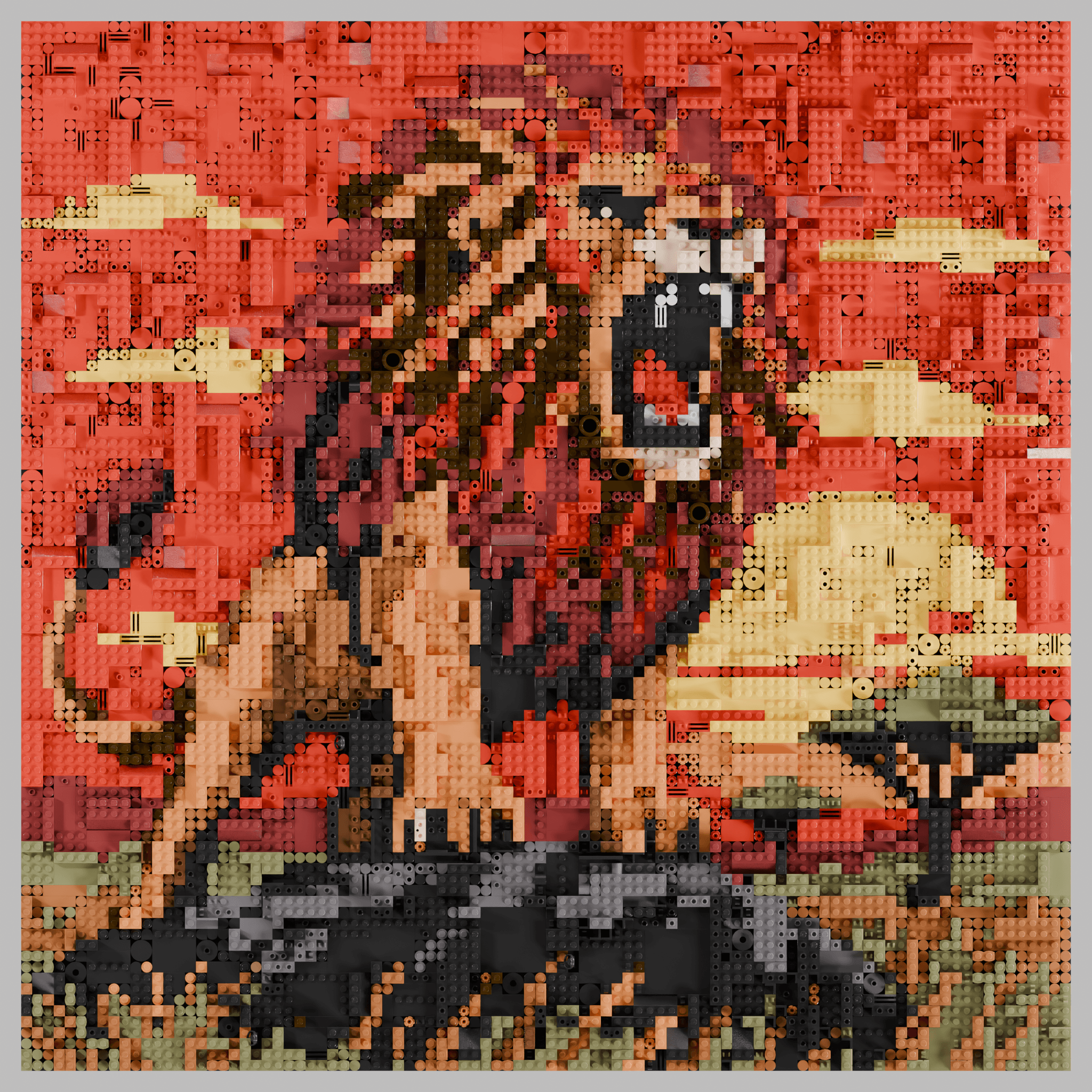 a lion roaring on the savanna at golden hour, mane fully extended