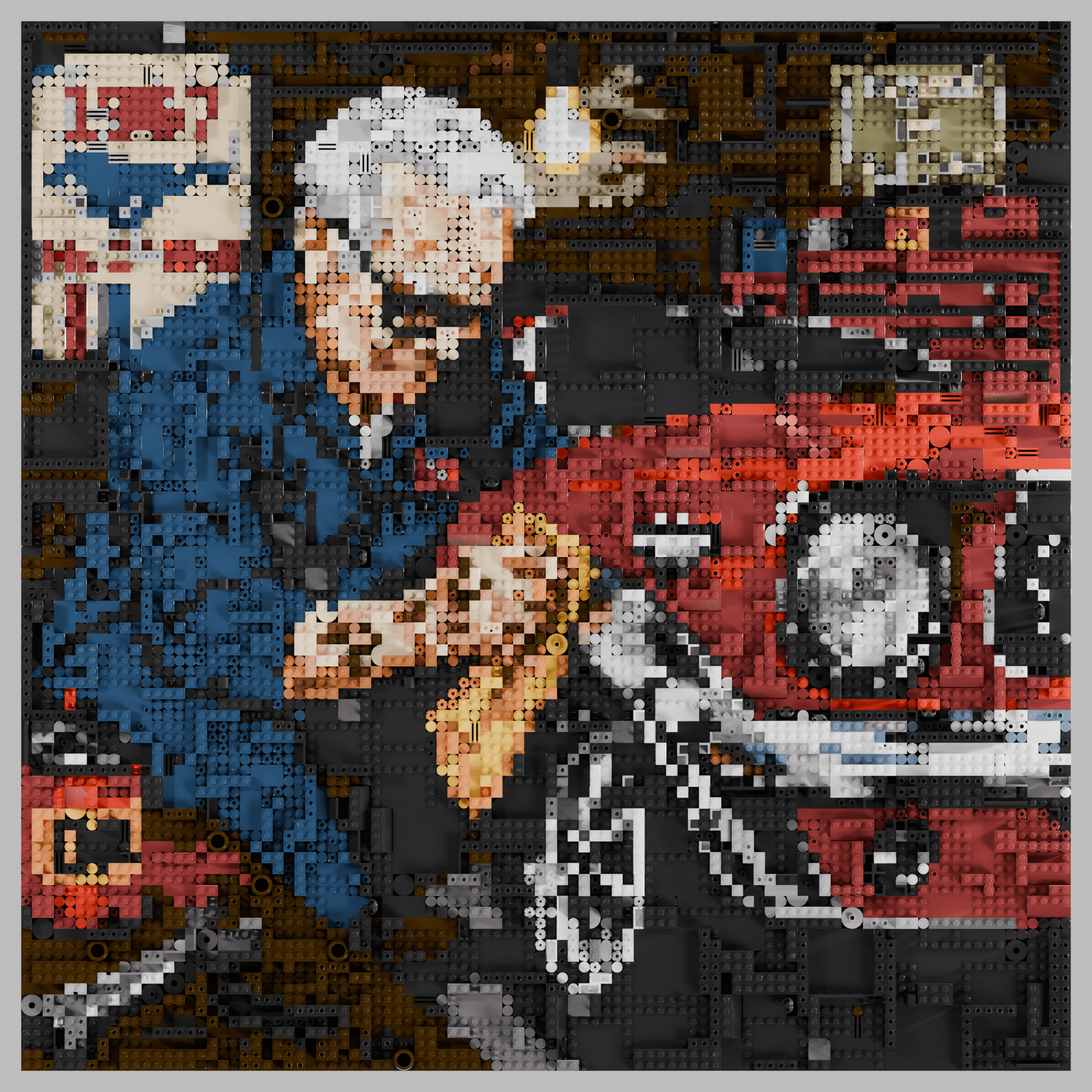 an 84-year-old man in his garage workshop polishing a 1967 Mustang's chrome fender, oil-stained hands, single bare bulb above